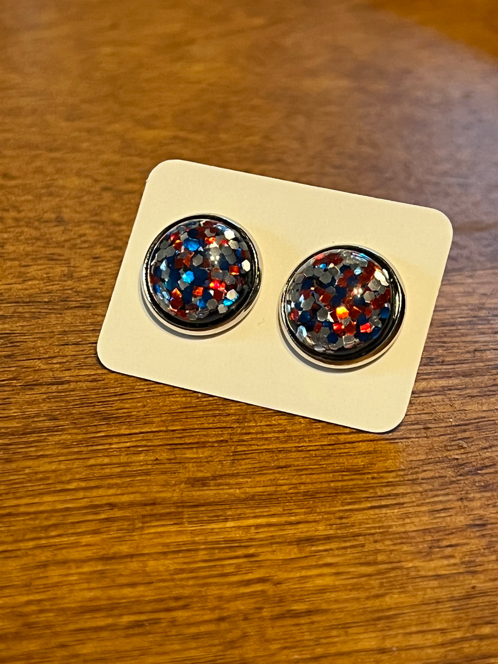 12mm stud glass earrings