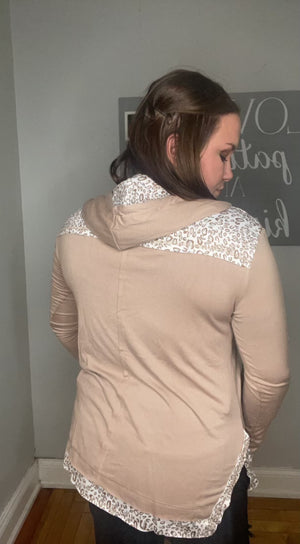 Long Sleeve Taupe Top